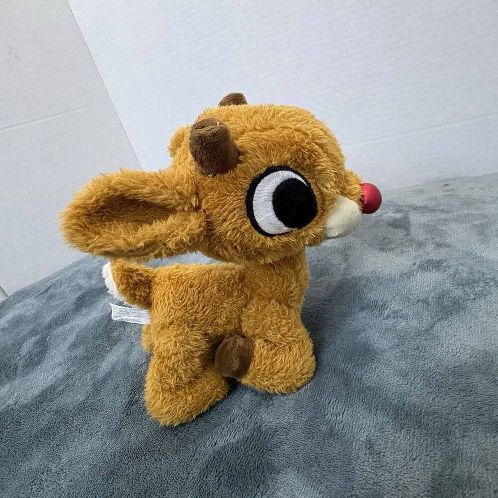 Bark Box Runnin Rudolph Reindeer Christmas Holiday Plush Sz M Dog Toy